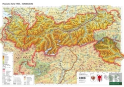 Bertrand.pt - Desk Pad Duo, School Hand Map Tyrol - Vorarlberg 1:450,000