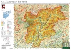 Bertrand.pt - Desk Pad Duo, School Map South Tyrol-Trentino 1:450,000