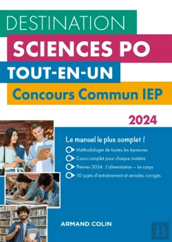 Bertrand.pt - Destination Sciences Po - Concours Commun Iep 2024 - Tout-En-Un