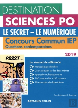 Bertrand.pt - Destination Sciences Po - Questions Contemporaines 2019 - Concours Commun Iep