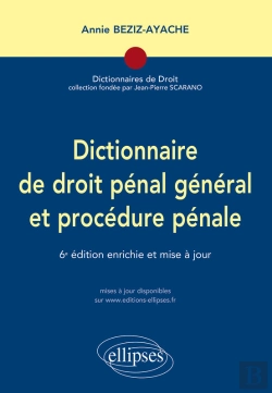 Bertrand.pt - Dictionnaire De Droit Pénal Et Procédure Pénale - 6e Édition