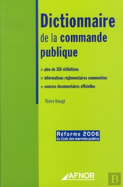 Bertrand.pt - Dictionnaire De La Commande Publique