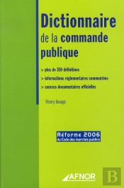 Dictionnaire De La Commande Publique