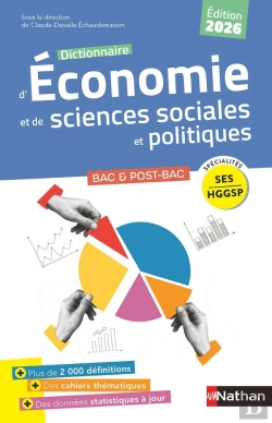 Bertrand.pt - Dictionnaire D'Économie Et De Sciences Sociales Et Politiques ; Bac & Post-Bac ; Spécialités Ses, Hggsp (Édition 2026)