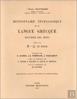 Bertrand.pt - Dictionnaire Étymologique De La Langue Grecque