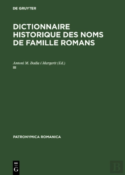 Bertrand.pt - Dictionnaire Historique Des Noms De Famille Romans (Iii)