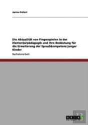 Die Aktualit T Von Fingerspielen In Der