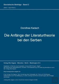 Bertrand.pt - Die Anfaenge Der Literaturtheorie Bei Den Serben