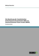 Die Beziehung Der Sozialistischen Einheitspartei Deutschlands (Sed) Zur Kommunistischen Partei Israels (Maki)