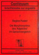 Die Morphosyntax Des Ã‚Â«Adjektivsã‚Â» Im Sprachvergleich