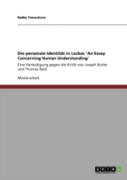Die Personale Identitaã‚Â¤T In Lockes 'An Essay Concerning Human Understanding'