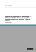 Die Rolle Der Rupelszene Aus Shakespeares ''A Midsummer Night'S Dream'' Im Deutschen Barock Am Beispiel Von Gryphius' ''Absurda Comica''