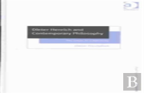 Dieter Henrich And Contemporary Philosophy