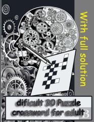 Dificult 30 Puzzle Crossword For Adult