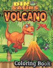 Dinosaur And Volcano Coloring Book