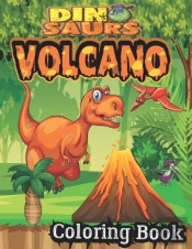 Dinosaur And Volcano Coloring Book