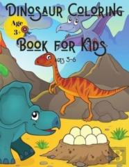 Dinosaur Coloring Book For Kids Ages 3-6