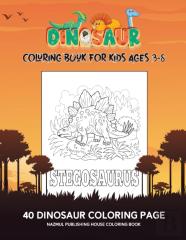 Dinosaur Coloring Book For Kids Ages 3-8