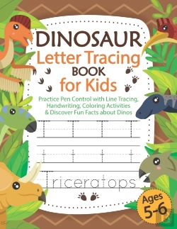 Bertrand.pt - Dinosaur Letter Tracing Book For Kids Ages 5-6