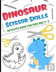 Dinosaur Scissor Skills Activity Book For Kids Age 3-5
