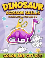 Dinosaur Scissor Skills Activity Book For Kids Ages 3-5