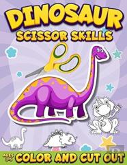 Dinosaur Scissor Skills Activity Book For Kids Ages 3-5