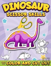 Dinosaur Scissor Skills Activity Book For Kids Ages 3-5