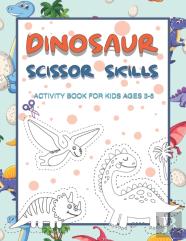Dinosaur Scissor Skills Activity Book For Kids Ages 3-5