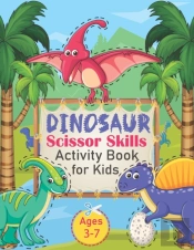 Dinosaur Scissor Skills Activity Book For Kids Ages 3-7