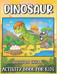 Dinosaur Scissor Skills Activity Book For Kids