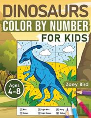 Dinosaurs Color By Number For Kids