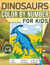 Dinosaurs Color By Number For Kids