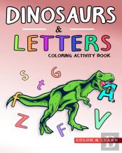 Dinosaurs & Letters Coloring Activity Book