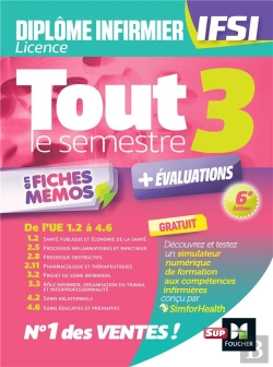 Bertrand.pt - Diplôme Infirmier Ifsi : Tout Le Semestre 3 En Fiches Mémos ; + Évalutations (6e Édition)