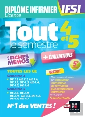 Diplôme Infirmier Ifsi : Tout Le Semestre 4 & 5 En Fiches Mémos ; + Évalutations (5e Édition)