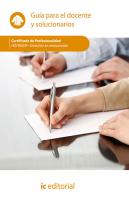 Dirección En Restauración. Hotr0309 - Guía Para El Docente Y Solucionarios