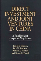 Direct Investment And Joint Ventures In China
