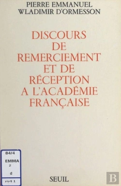 Bertrand.pt - Discours De Remerciement Et De Reception A L'Academie Francaise