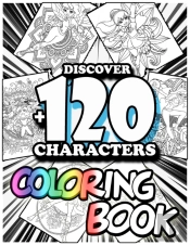 Discover +120 Characters Coloring Book
