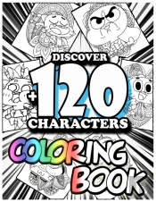 Discover +120 Characters Coloring Book
