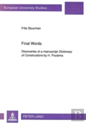 Discoveries Of A Manuscript 'Dictionary Of Constructions' By H.Poutsma