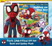 Disney Junior Marvel Spidey And His Amazing Friends: Spidey On The Go! First Look And Find Book Box And Plush Gift Set