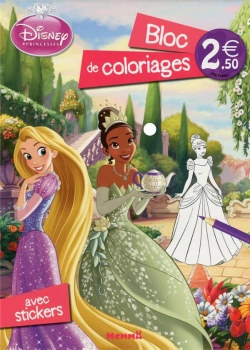 Bertrand.pt - Disney Princesses ; Bloc De Coloriages Avec Stickers