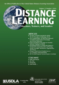 Bertrand.pt - Distance Learning Vol 13 Issue 1