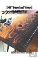 Diy Torched Wood Countertop