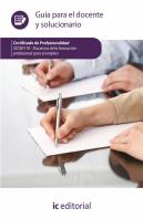 Docencia De La Formacion Profesional Para El Empleo. Ssce011