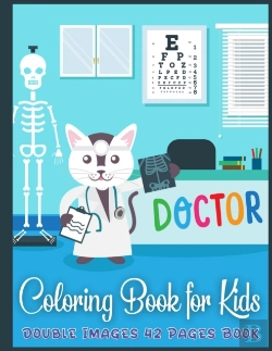 Bertrand.pt - Doctor Coloring Book For Kids Double Images 42 Pages Book
