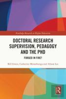 Doctoral Research Supervision, Pedagogy And The Phd