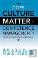 Does Culture Matter In Competence Management?
