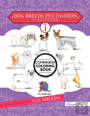 Dog Breeds Pet Fashion Illustration Encyclopedia Coloring Companion Book